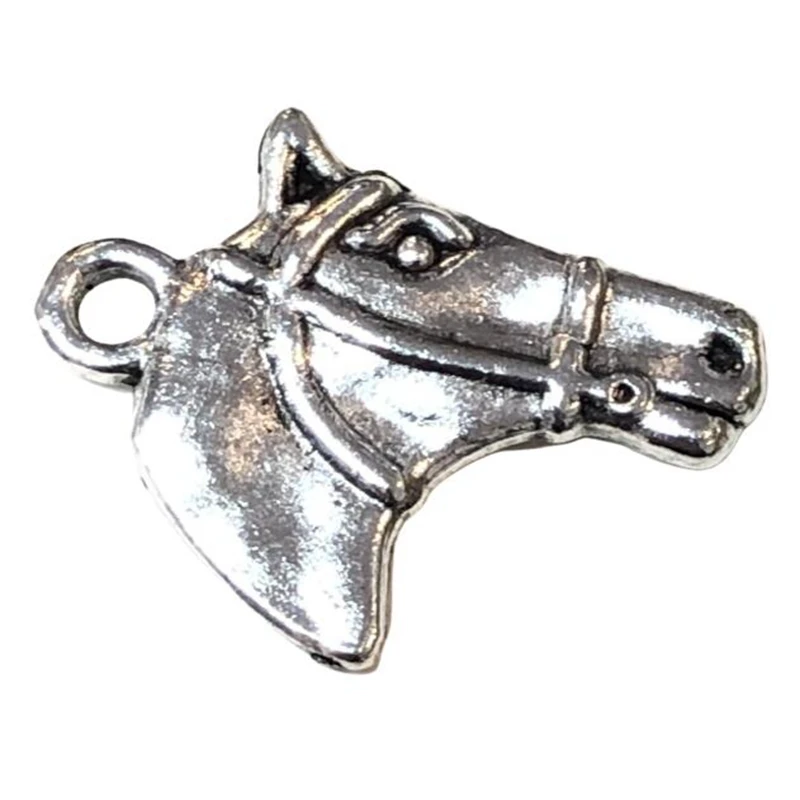 Винтажные подвески из сплава в виде круглой головы лошади подкова единорог