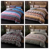 2 or 3pcs bedding set bohemian style soft duvet cover sets with zipper closure 1 quilt cover 12 pillowcases useuau size