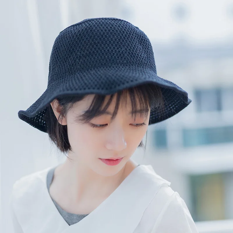 Корейские летние складной соломенная шляпа Для женщин вязаная Панама Шапки
