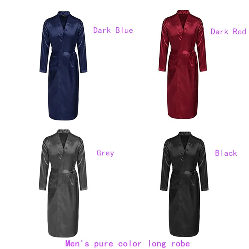 Халат для жениха мягкий домашний халат из искусственного шелка ночная рубашка
