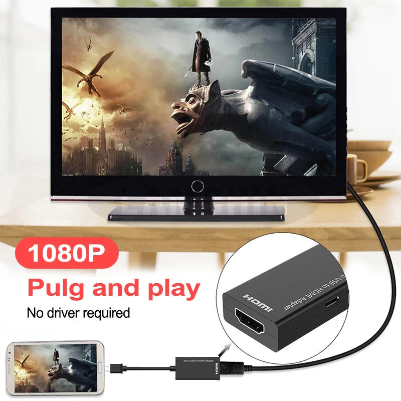 Универсальный Micro USB в HDMI адаптер для Android для HDTV Mini USB в Преобразование HDMI линейный компьютерный видео конвертер адаптер