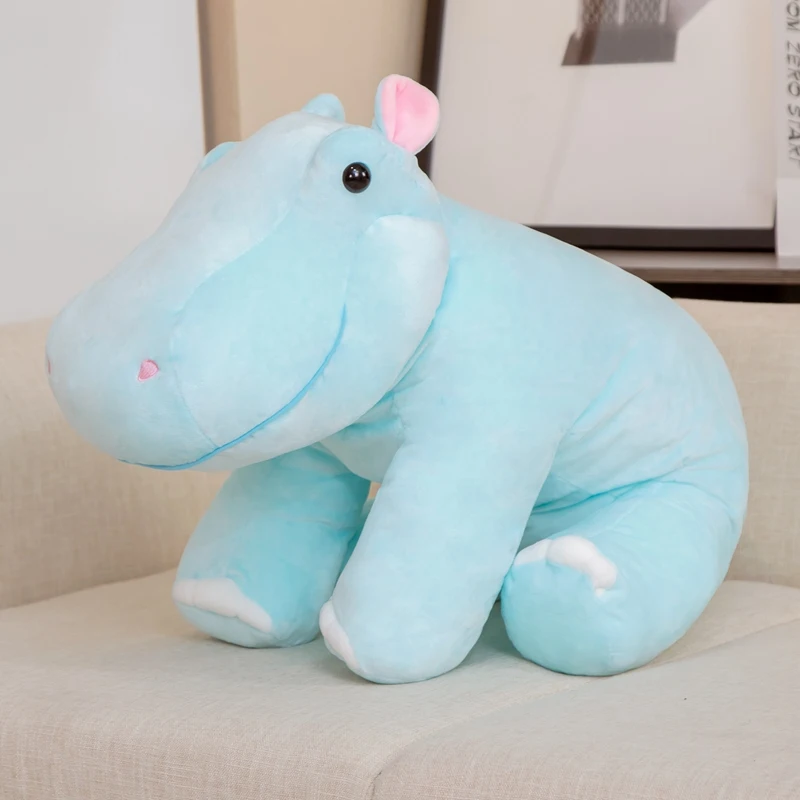 55/70CM cute stuffed toy big mouth hippo kids holiday gift pillow children's room | Stuffed &amp Plush Animals