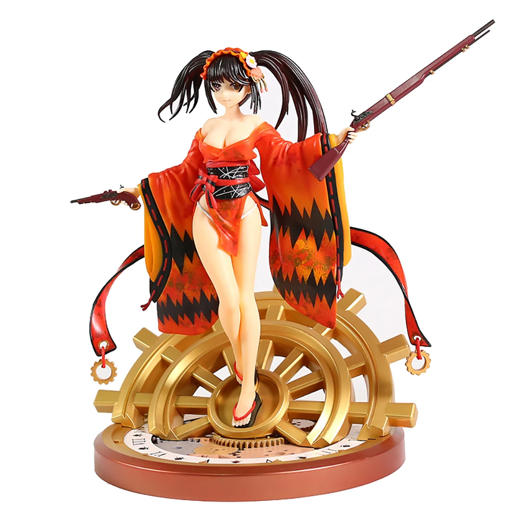 Изменить Date A Live кимоно красный пистолеты Куруми Tokisaki фигурка из ПВХ движущаяся