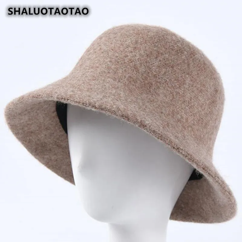 SHALUOTAOTAO 100% шерсть Осень-зима Панама шляпы для женщин элегантные модные винтажные