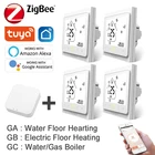 Умный термостат с контроллером температуры через ZigBee hub для водыЭлектрического Подогрева полагазового котла, работает с Alexa Google Home