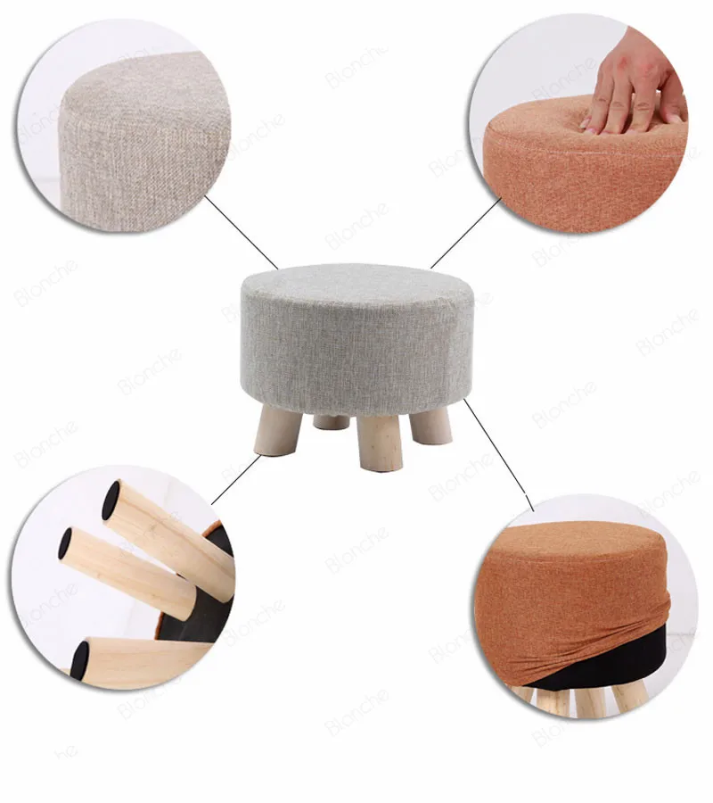 Нордический круглый тканевый стул современный деревянный с рисунком ног