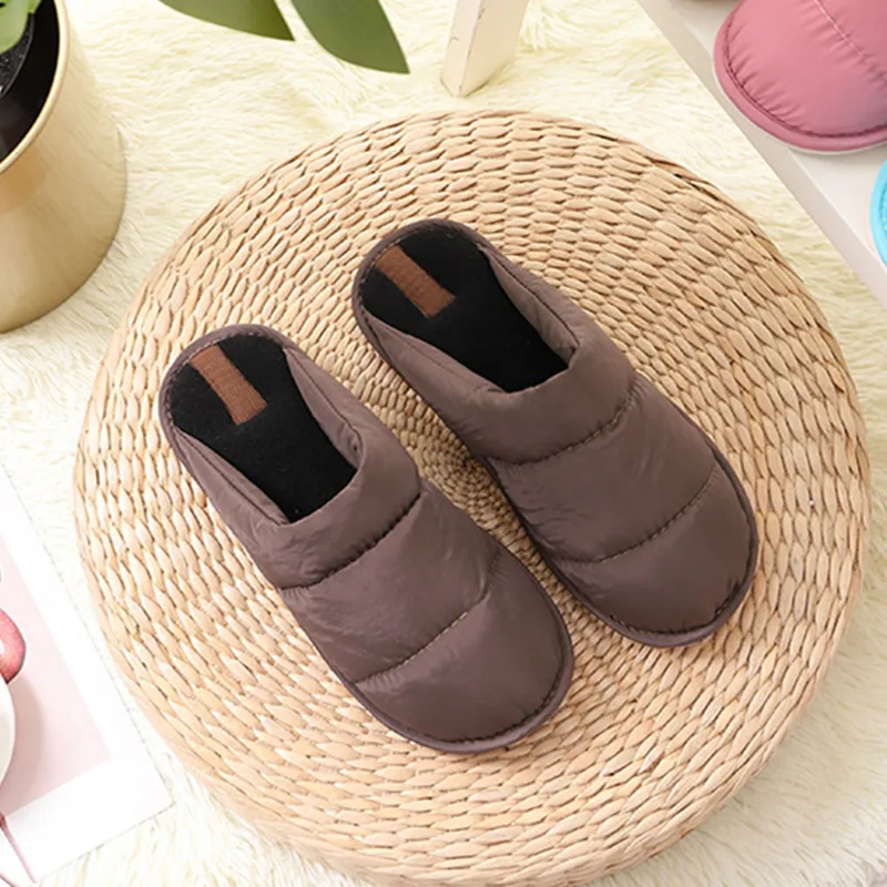 Женские шлепанцы зимние модные теплые Нескользящие на плоской платформе | Обувь