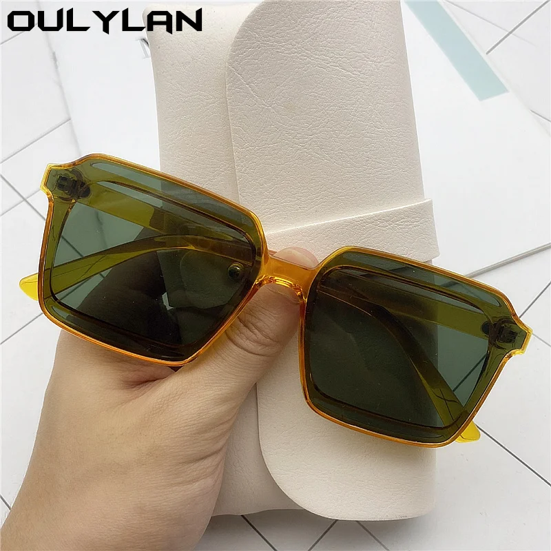 

Oulylan Fashion Square Sunglasses Men Vintage Brand Designer Hollow Sun Glasses Women Trend Gradient Eyewear UV400