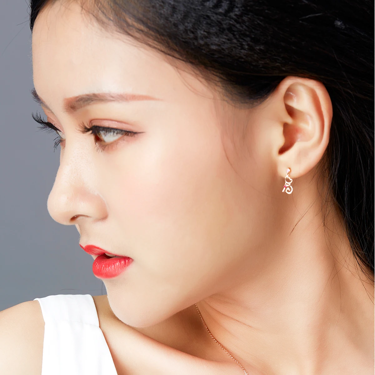 LP натуральный драгоценный камень рубин миниатюрные серьги-гвоздики Solid 9K 10K 14K 18K