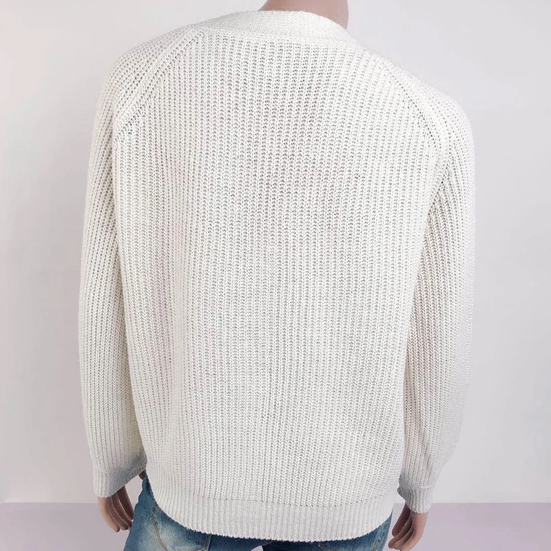 

2021 New Knited Cardigan Sweater Women Solid Color V-neck Lantern Sleeve Button Vintage Tops for Women Clothes 4 color dropship
