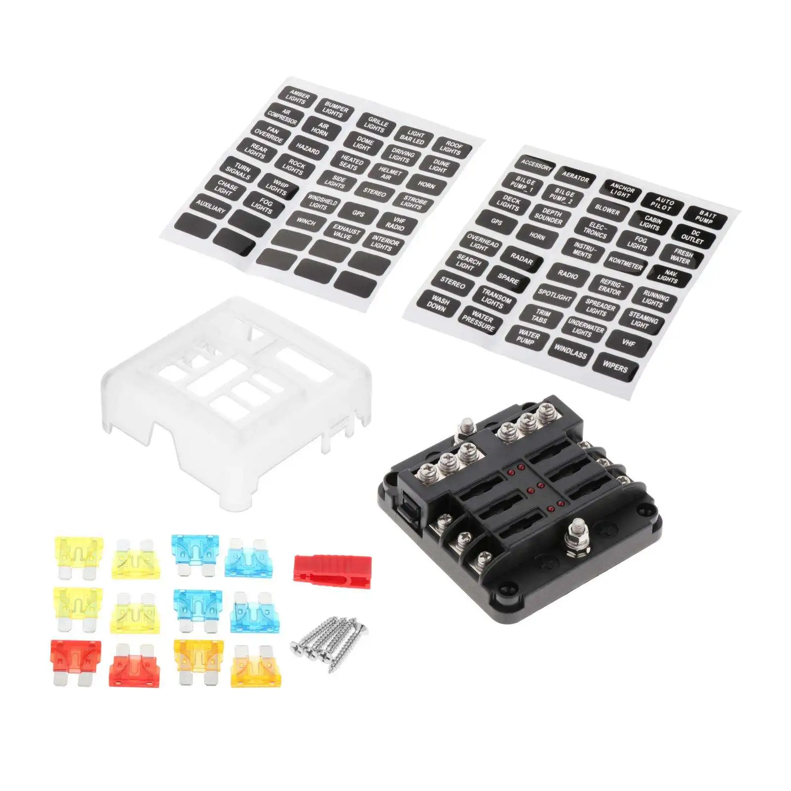 Автомобильный светодиодный блок предохранителей PBT с защитной крышкой