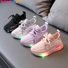 Кроссовки детские дышащие со светодиодной подсветкой, детская обувь с подсветкой, для мальчиков и девочек