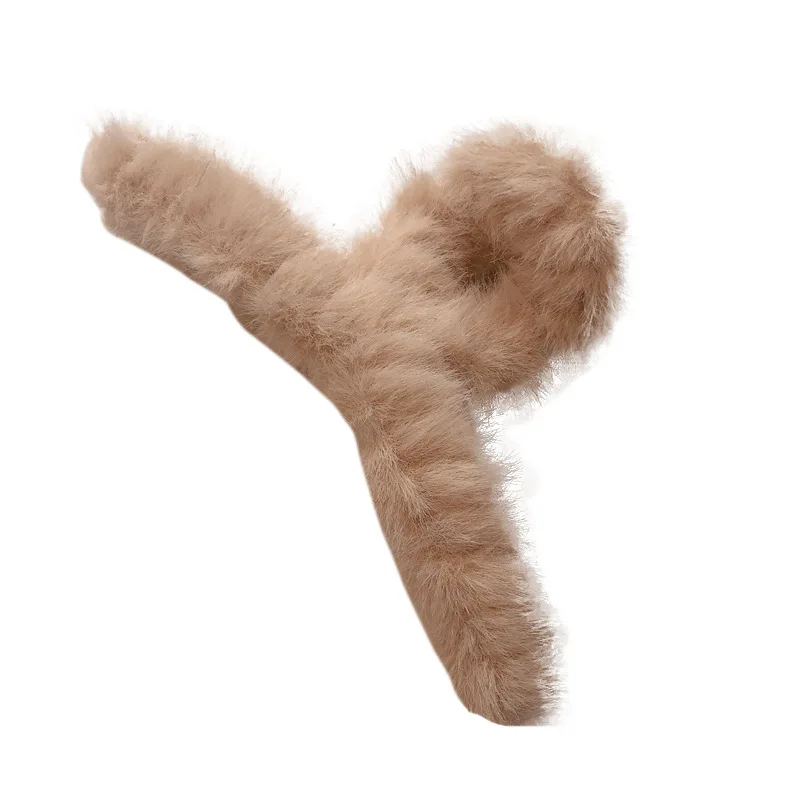 

For Woman Plush Hair Claws Chic Barrettes Hairclips Hairpins Ladies Hairgrip Headwear Girls Ornaments Hair Crab Hair Accessories