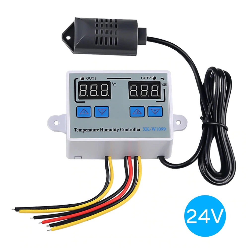 XK-W1099 AC110-220V двойной цифровой регулятор влажности воздуха домашний холодильник термостат Humidistat термометр гигрометр