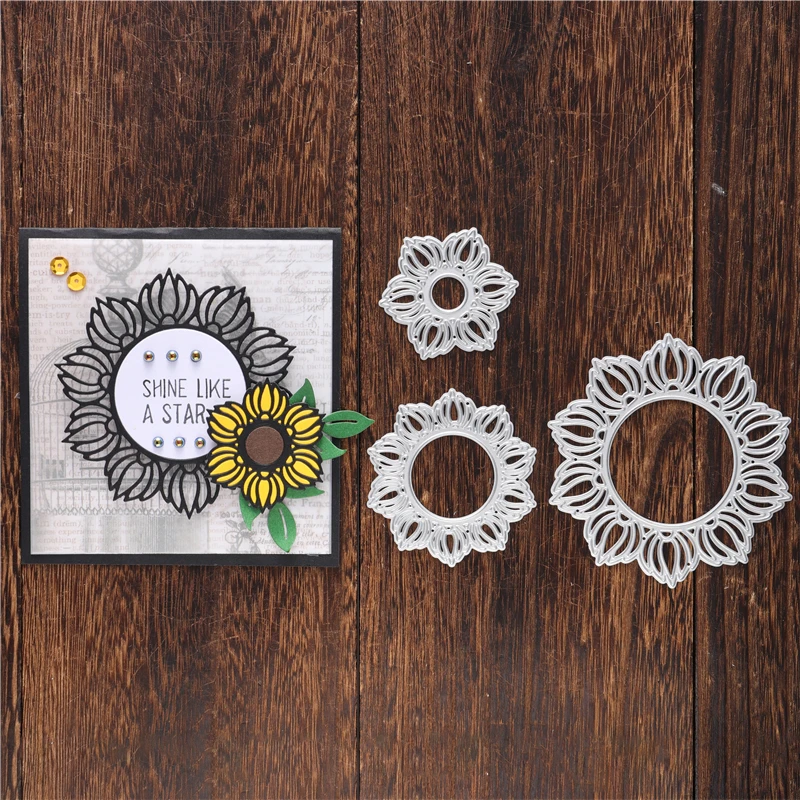 InLoveArts металлические штампы вырезанные форма для подсолнухов цветок