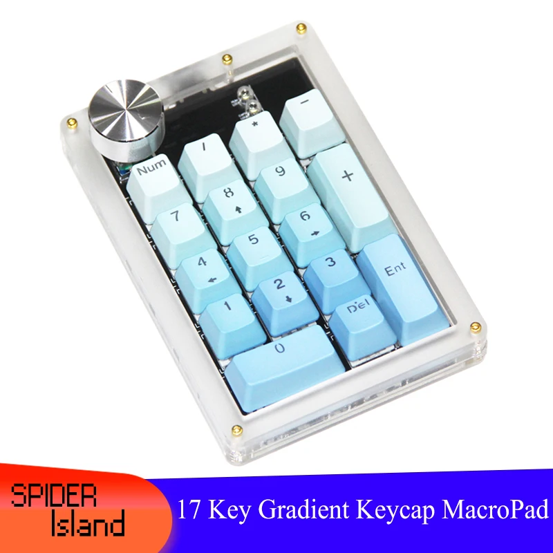 

2023 RGB Light VIA Keyboard Macropad New Hotswap Slot 17Keys +1Knob Key Programming Programmable Media Player Layout keypad WIN