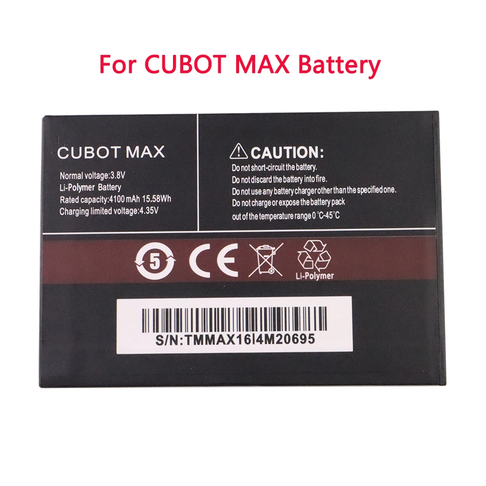 100% Новый оригинальный аккумулятор для CUBOT MAX 4100 мАч сменный резервный батареи