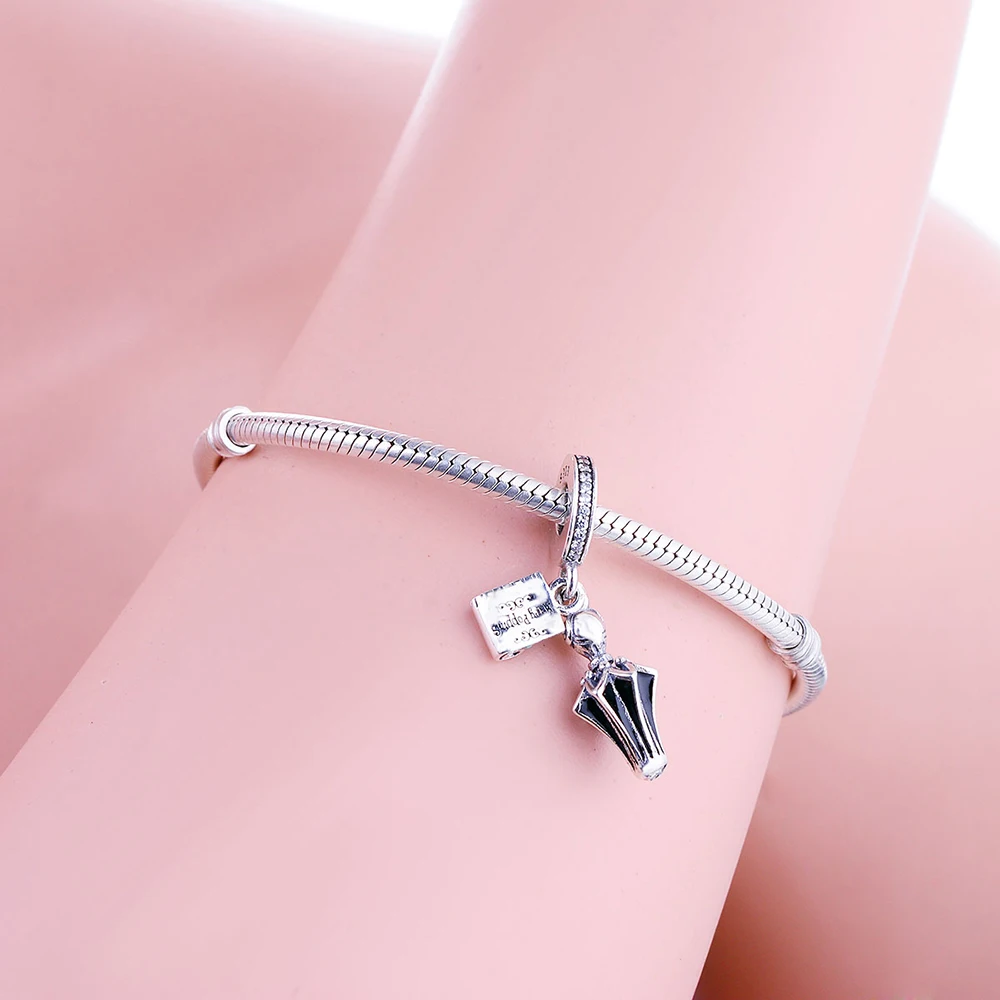 Fit Original brand Charms Bracelet Jewelry Making 925 Sterling Silver Mary Poppins Umbrella Dangle Charm Beads With CZ Enamel |