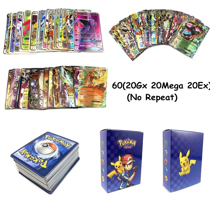 240 шт держатель Pokemones альбом для коллекции карт Pokemones и некоторые варианты GX MEGA EX card - Цвет: 60(20EX20MEGA20GX)