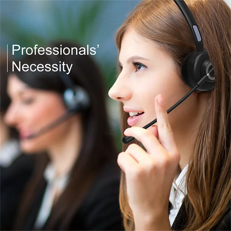 call center mono headset bluetooth skype phone wireless trucker school office business headphones w mic free global shipping