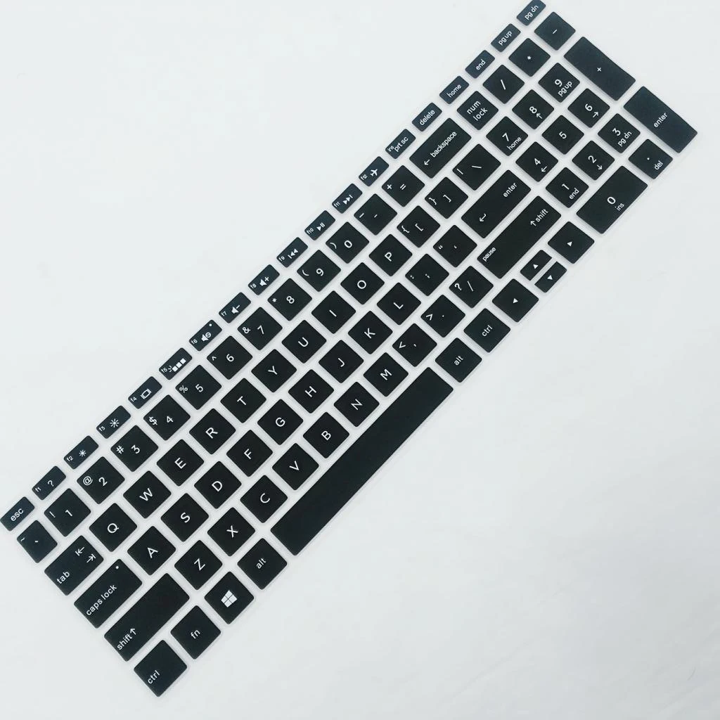 2 шт. Высокая Невидимая клавиатура протектор кожи чехол для hp 15,6 ''BF ноутбука черный