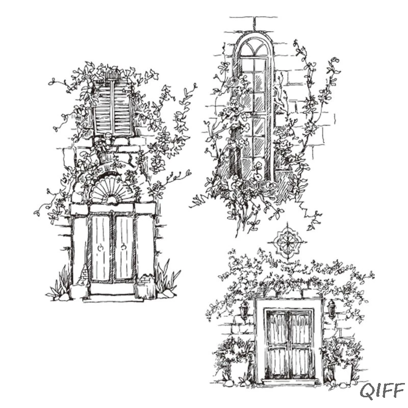 Садовый подоконник силиконовый прозрачный штамп печать Сделай Сам Скрапбукинг