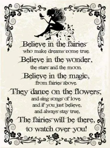 

Destiny'S Believe in The Fairies Metal Sign, Vintage Rules of Fairy Magic, Nursery or Childrens Room Decor Metal Aluminum Sign