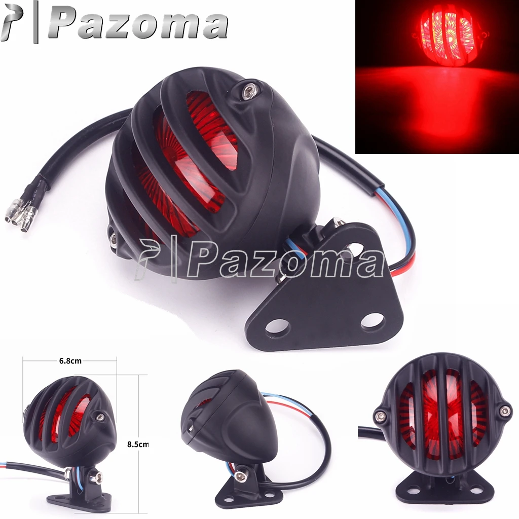 

1 шт. мотоциклетные хвост светильник светодиодный стоп-сигнал светильник красный задний фонарь w/кронштейн для Мотоциклов Harley Bobber Chopper Cafe Racer...