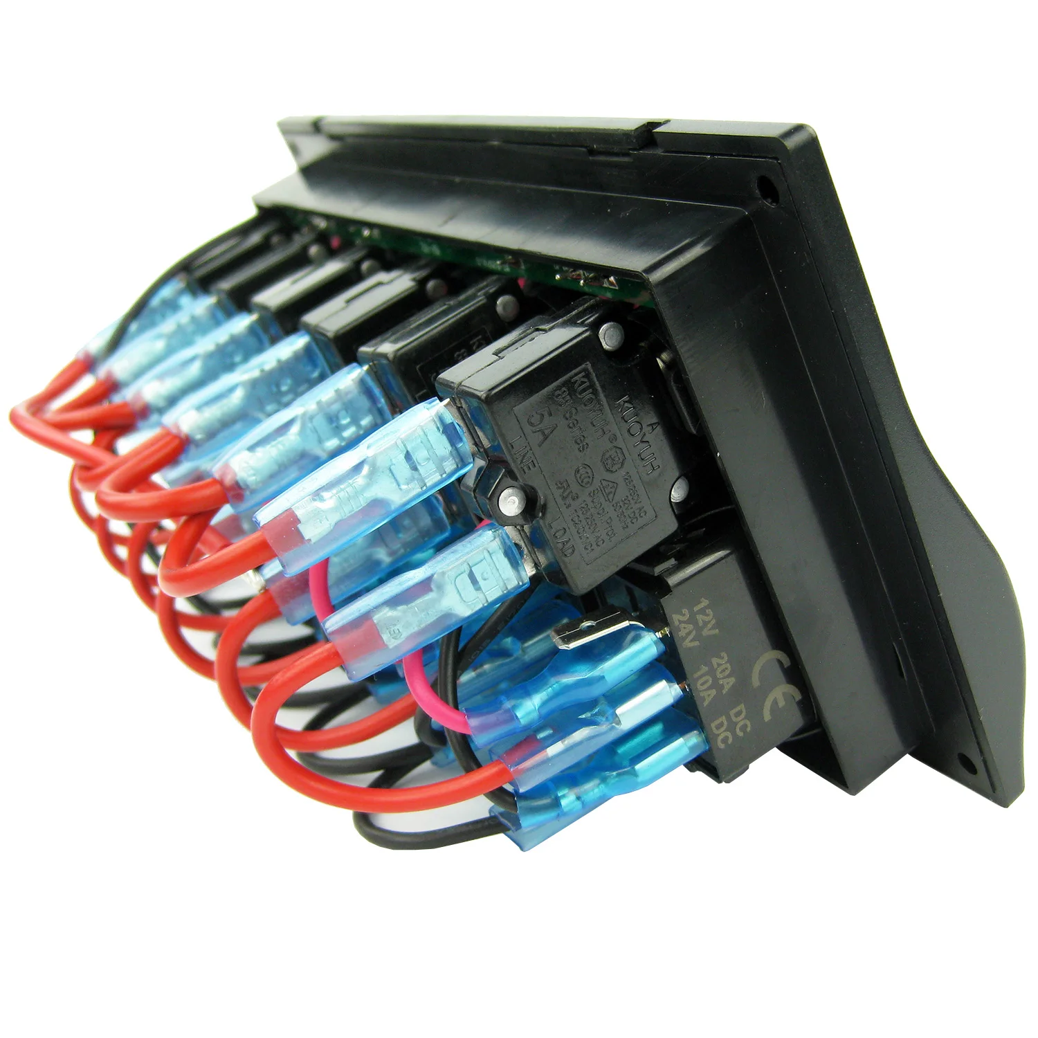 6 банд водонепроницаемый переключатель Лодки Панель морской Светодиодный