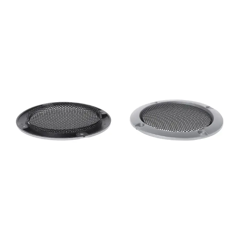 

2PCS Speaker Grills 3" Protective Subwoofer Frame Grille Cover Steel Mesh Decorative Circle DIY Accessories