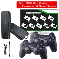 video game consoles mini 4k hd 2 4g wireless doul gamepads 10000 games 64gb retro classic game tv family controller for ps1gba