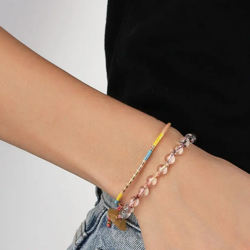 

KELITCH New Transparent Crystal Beads Rope Women Bracelets Fashion Charm Bangles Jewelry Spain Accessories