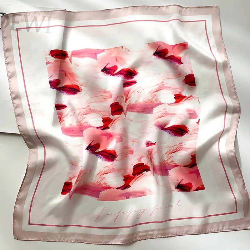 

Шарф из чистого шелка 100%, повязка на голову, шейный платок, шарфы, бандана, роскошный брендовый хиджаб, шали и палантины, женский платок, бесп...