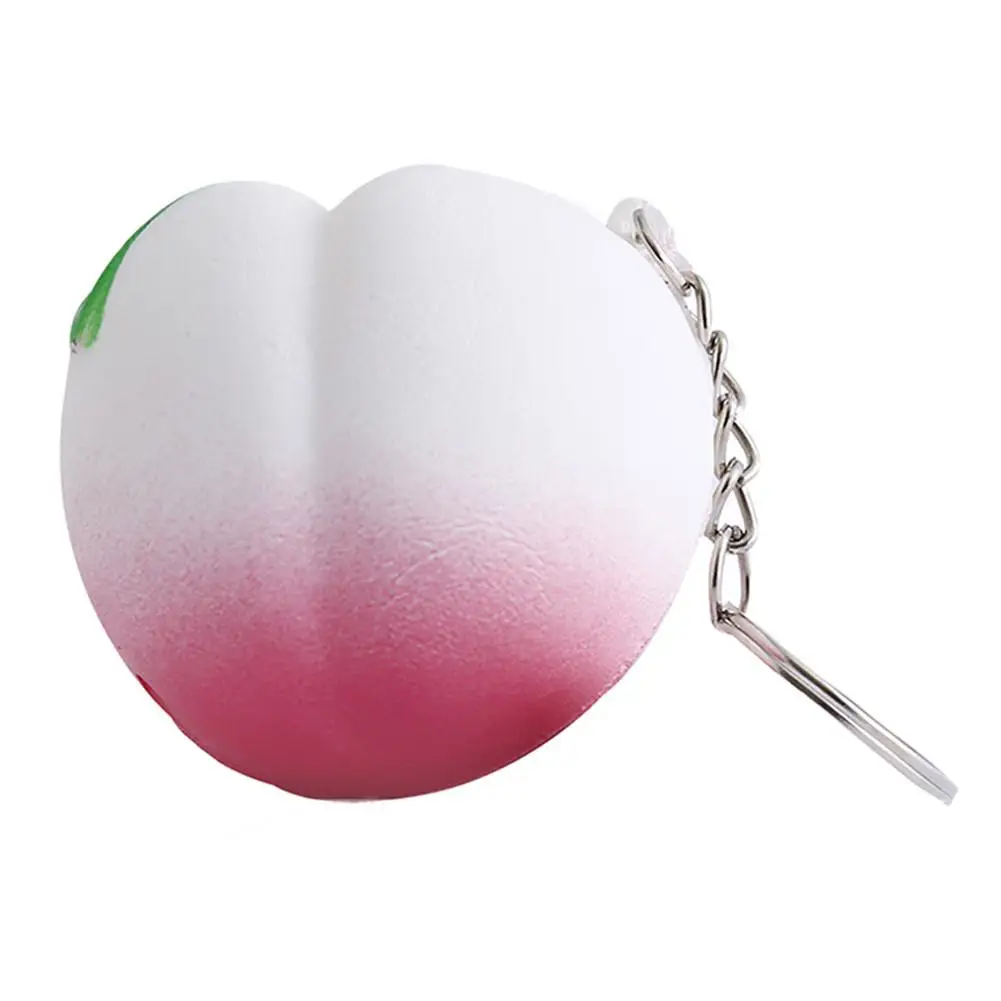 Детская декомпрессионная игрушка брелок персик фрукты форма медленно отскок