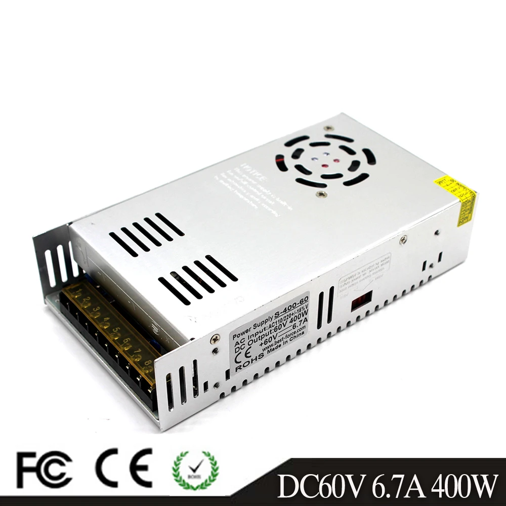 Одиночный выход DC12V DC24V DC36V DC48V DC60V DC32V 400W переключатель питания Трансформаторы