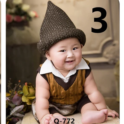 SS-18 Baby Boy Girl Photo Shoot Hat+Pant Sets Clothes Infant Photography Cartoon Costume Birthday Party Wear Kids Photo Props - Цвет: SS-18