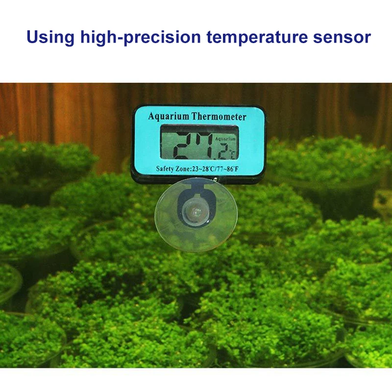 Цифровой светодиодный термометр для аквариума с присоской FHJ889|Проверка качества