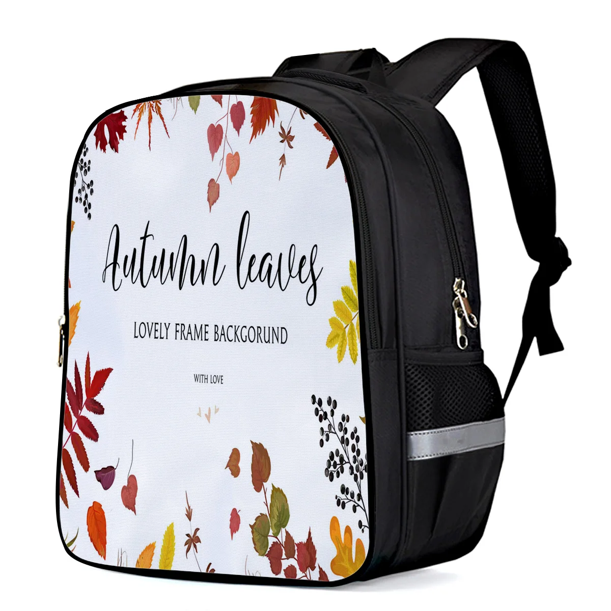 Кленовый лист геометрический акварельный осенний рюкзак детские школьные сумки