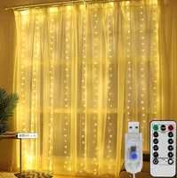 3m led fairy lights garland curtain lamp remote control usb string lights garland christmas wedding ramadan decoration for home