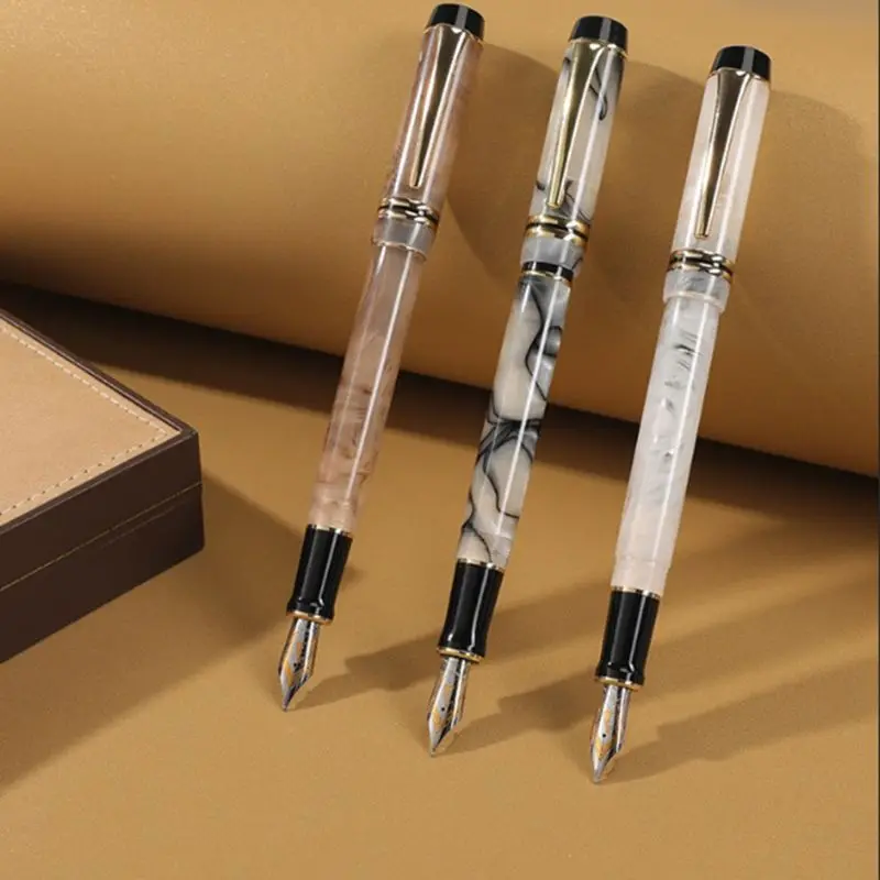 

Classic Acrylic Business M Nib Fountain Pen Signature Calligraphy Student School Supplies Writing Tool