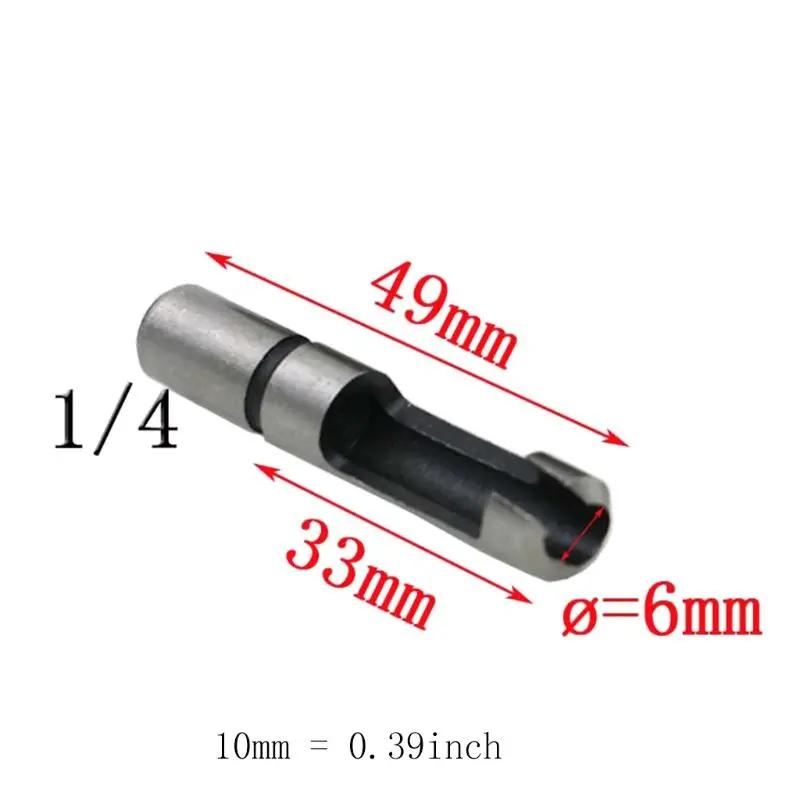 

8Pcs 5/8\" 1/2\" 3/8\" 1/4\" Carbon Steel Wood Punching Plug Hole Cutter Drill Bit X4YE