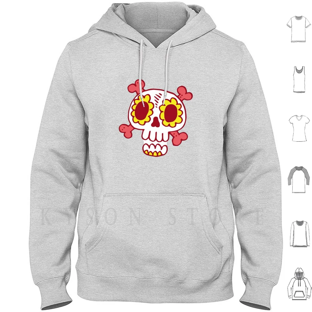 

Beautiful Skull Hoodie Long Sleeve Beautiful Skull Bones Halloween Bone Terror