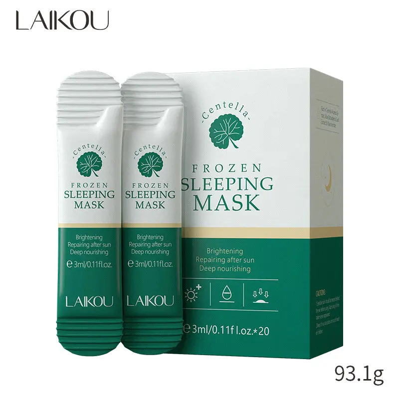 

3ML*20 Pieces LAIKOU Centella Asiatica Frozen Film Boxed Mask Disposable Moisturizing Night Repairing After Sun Deep Nourishing