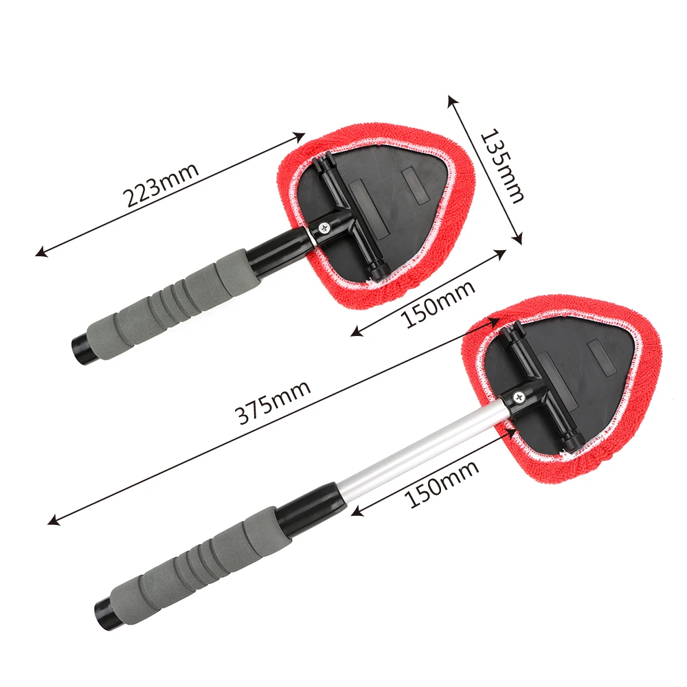 

Microfiber Car Windshield Cleaning Brush Car Window Cleaner Window Scraping Mist Eliminator Telescopic Window Glass Cleaner