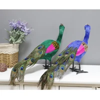 1 pack of realistic peacock feathered bird animal ornament decoration kids funny toy
