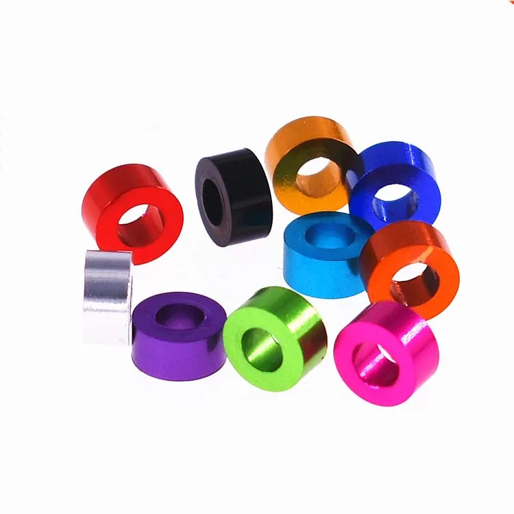 Шайбы круглые из алюминиевого сплава 10 шт. диаметр 3 мм внешний 6 цветные