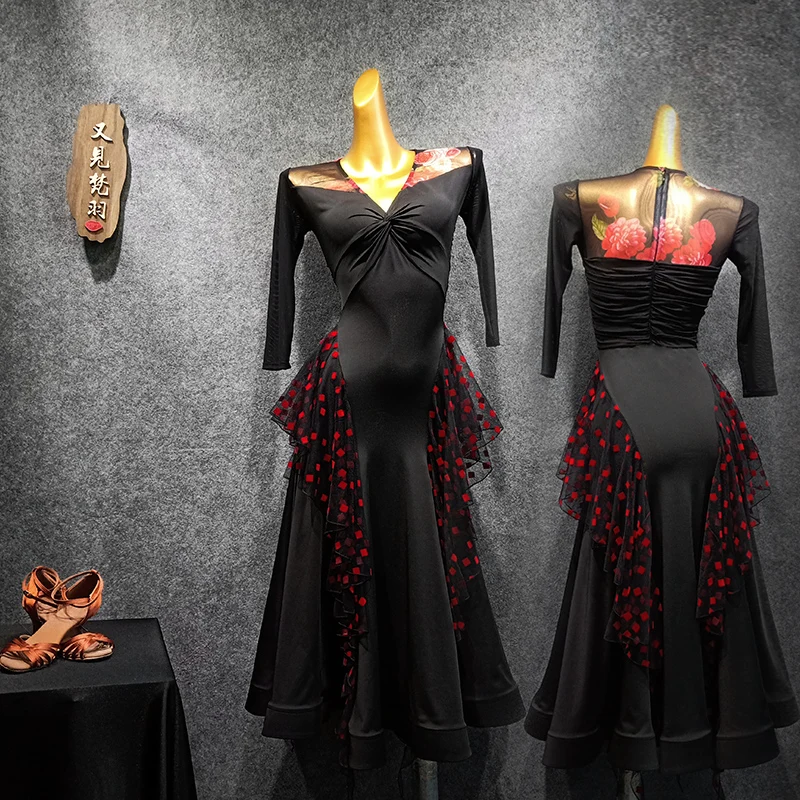 Женские платья для танцев стандартные бальных длинное платье вальса светящаяся