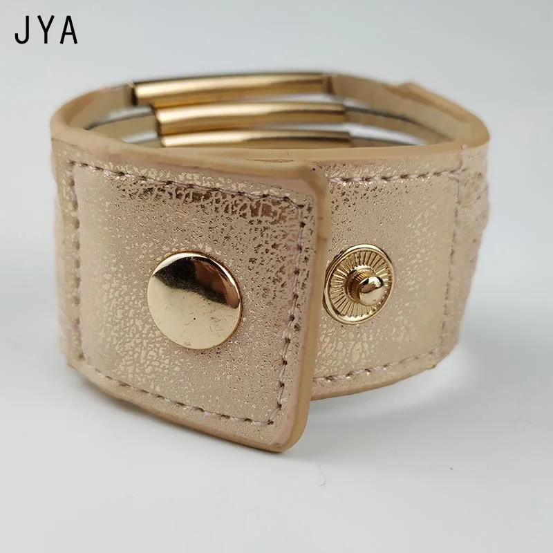 Cpop браслеты для женщин черный кожаный браслет роскошные ювелирные изделия