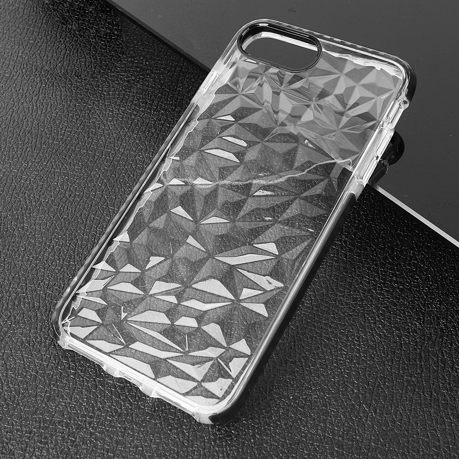 

Stylish Dimond Shape Silicone Full Protection Anti-drop Case for Iphone 6 6s 6p 6sp 7 7p 8 8p X XS XSMAX Soft Transparent Phone