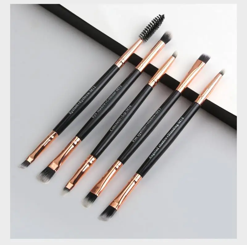 4/5/6pcs Makeup Brush Sets Portable Eye Shadow Blending Eyeliner Eyelash Eyebrow Brushes For Makeup Cosmetic Beauty Tool Kits